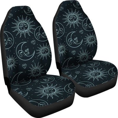 Sun Moon Magic Design Themed Print Universal Fit Car Seat Covers-JorJune