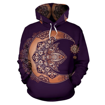 Sun Moon Mandala All Over Print Hoodie