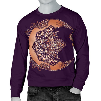 Sun Moon Mandala Men Crewneck Sweatshirt