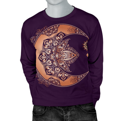 Sun Moon Mandala Men Crewneck Sweatshirt