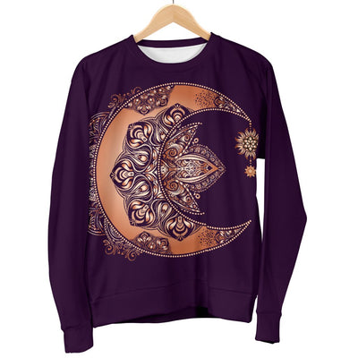 Sun Moon Mandala Men Crewneck Sweatshirt