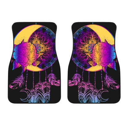 Sun Moon Mandala Rainbow Car Floor Mats