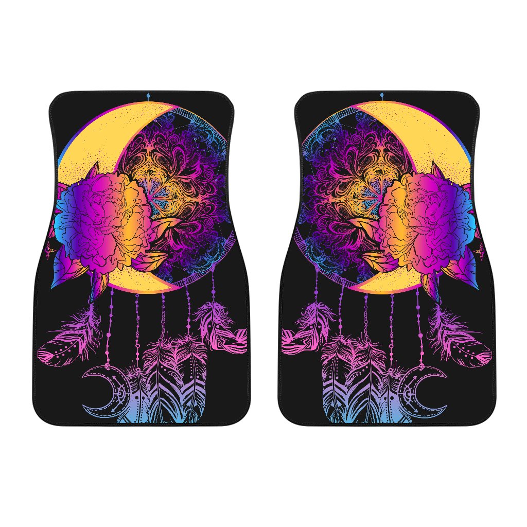 Sun Moon Mandala Rainbow Car Floor Mats