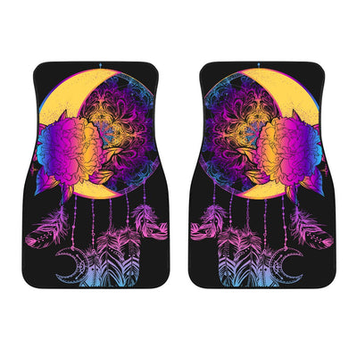 Sun Moon Mandala Rainbow Car Floor Mats