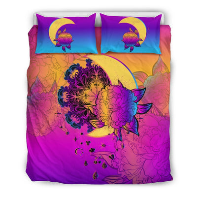 Sun Moon Mandala Rainbow Duvet Cover Bedding Set