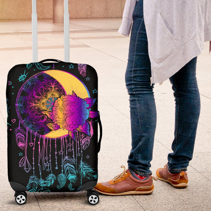 Sun Moon Mandala Rainbow Luggage Cover Protector
