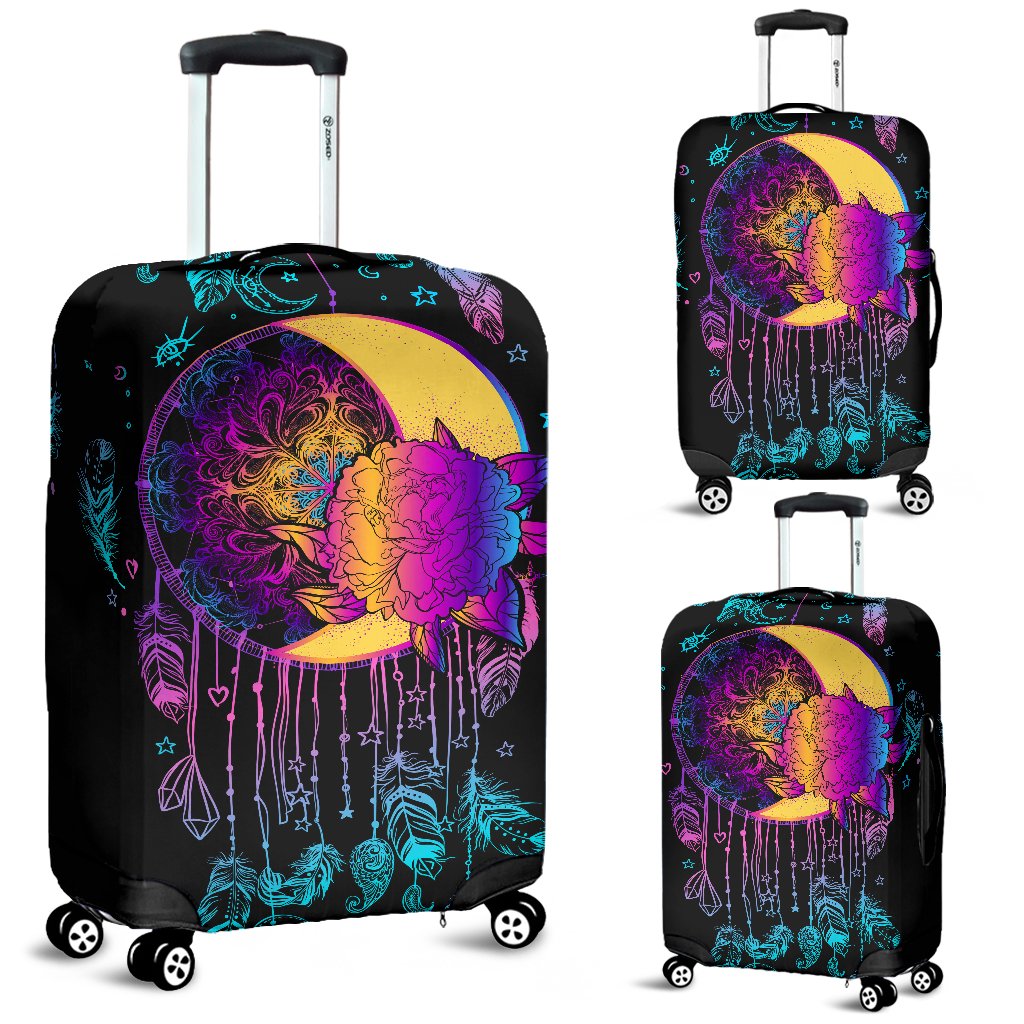 Sun Moon Mandala Rainbow Luggage Cover Protector