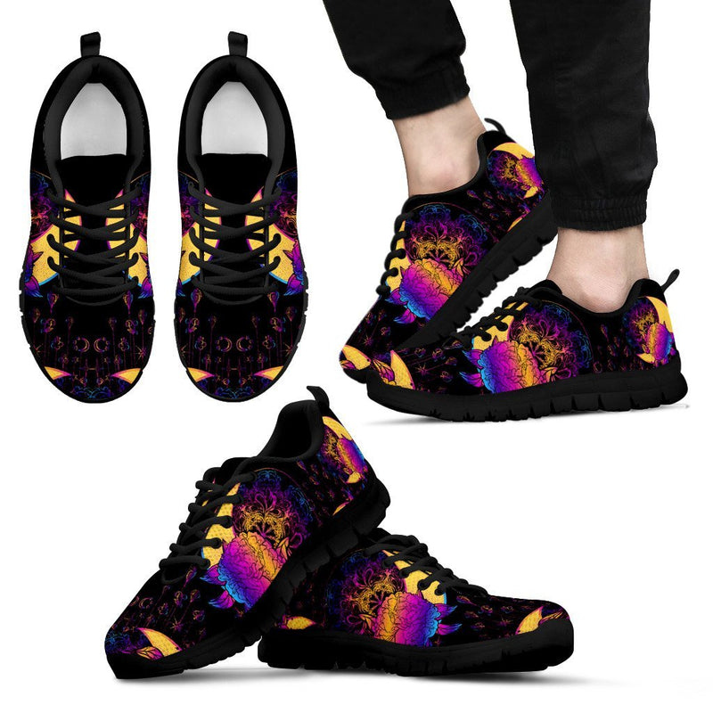 Sun Moon Mandala Rainbow Men Sneakers