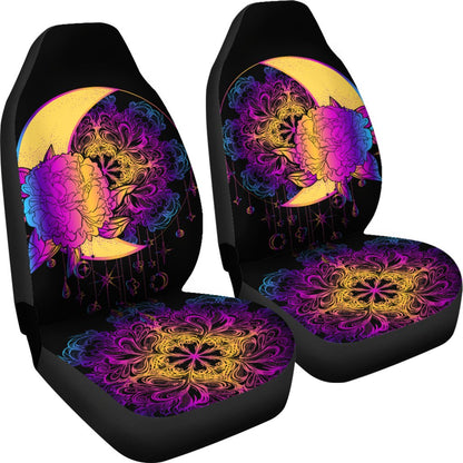Sun Moon Mandala Rainbow Universal Fit Car Seat Covers