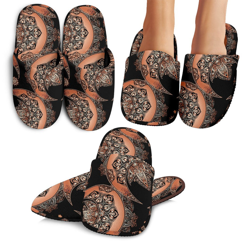 Sun Moon Mandala Slippers