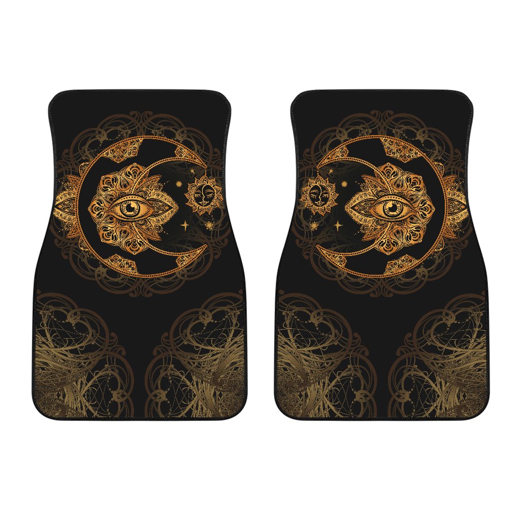Sun Moon mandala Third Eye Car Floor Mats right
