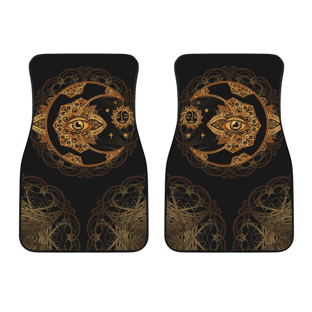 Sun Moon mandala Third Eye Car Floor Mats right