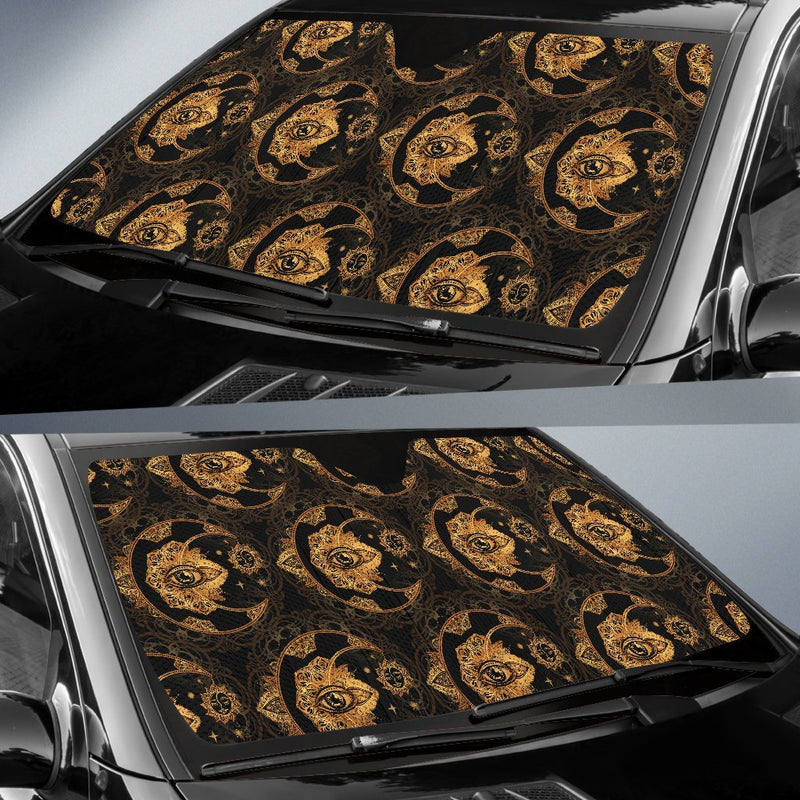 Sun Moon Mandala Third Eye Car Sun Shade-JorJune