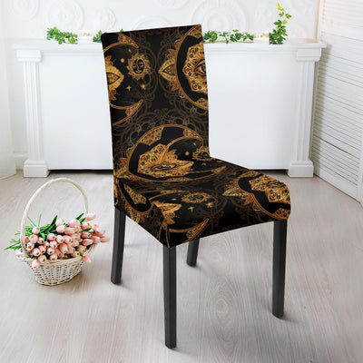 Sun Moon mandala Third eye Dining Chair Slipcover-JORJUNE.COM