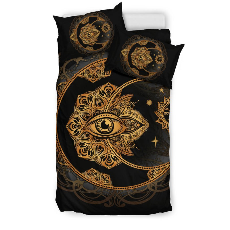 Sun Moon mandala Third eye Duvet Cover Bedding Set