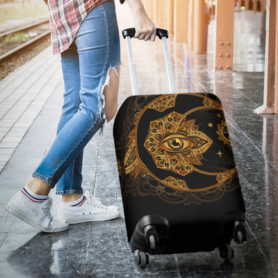 Sun Moon mandala Third eye Luggage Cover Protector