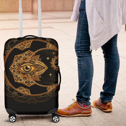 Sun Moon mandala Third eye Luggage Cover Protector