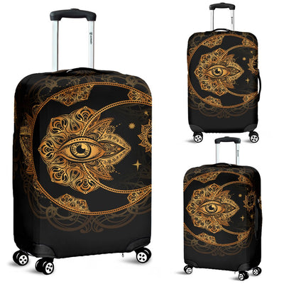 Sun Moon mandala Third eye Luggage Cover Protector