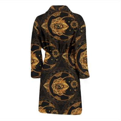 Sun Moon Mandala Third Eye Men Bath Robe