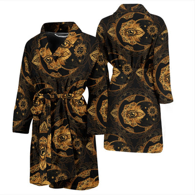 Sun Moon Mandala Third Eye Men Bath Robe