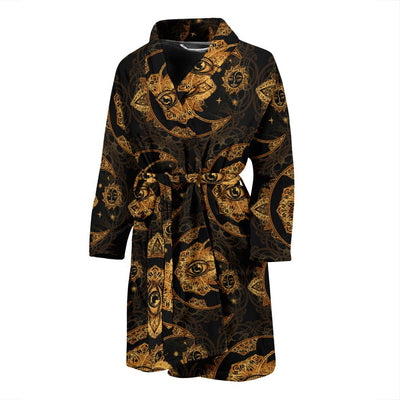 Sun Moon Mandala Third Eye Men Bath Robe