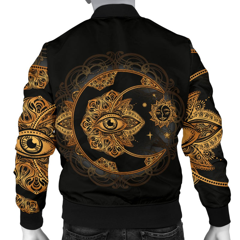 Sun Moon Mandala Third Eye Men Casual Bomber Jacket