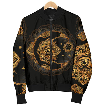 Sun Moon Mandala Third Eye Men Casual Bomber Jacket