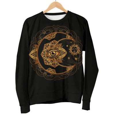 Sun Moon Mandala Third Eye Men Crewneck Sweatshirt