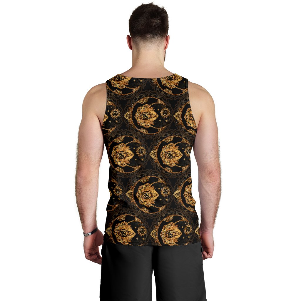 Sun Moon mandala Third eye Men Tank Top