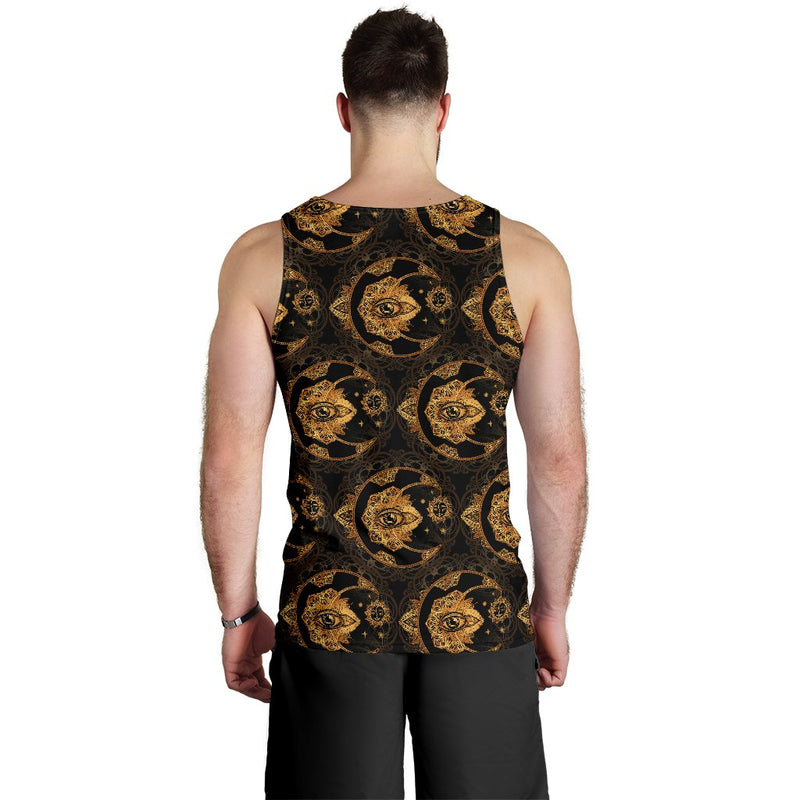 Sun Moon mandala Third eye Men Tank Top