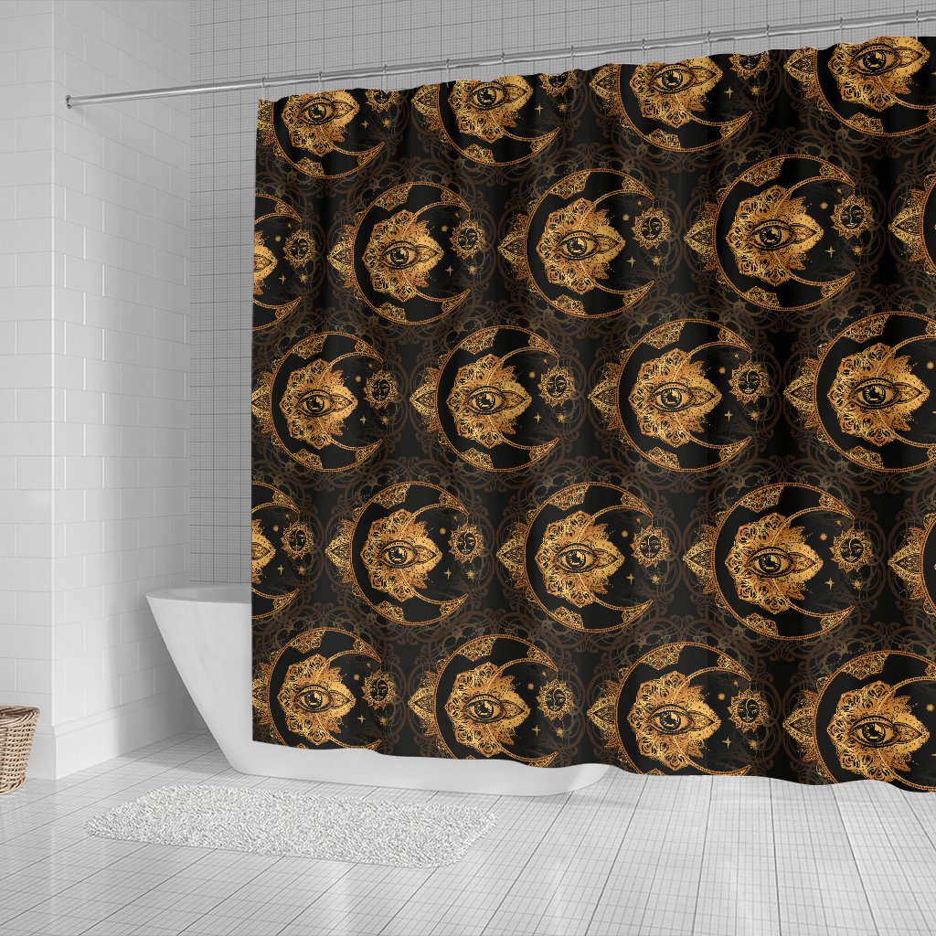 Sun Moon Mandala Third Eye Shower Curtain