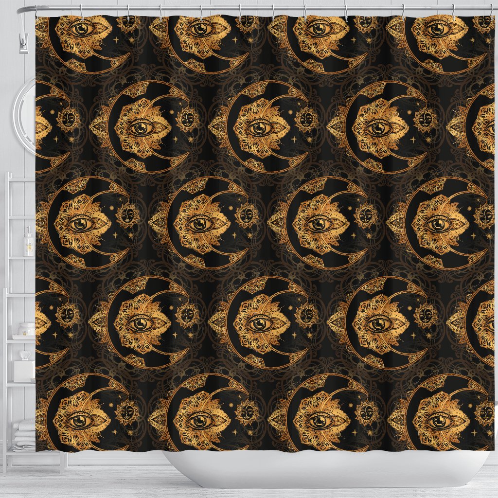 Sun Moon Mandala Third Eye Shower Curtain