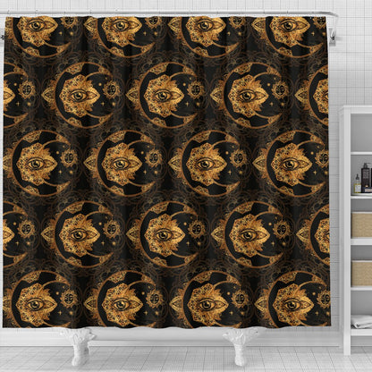 Sun Moon Mandala Third Eye Shower Curtain