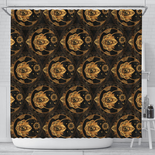 Sun Moon Mandala Third Eye Shower Curtain
