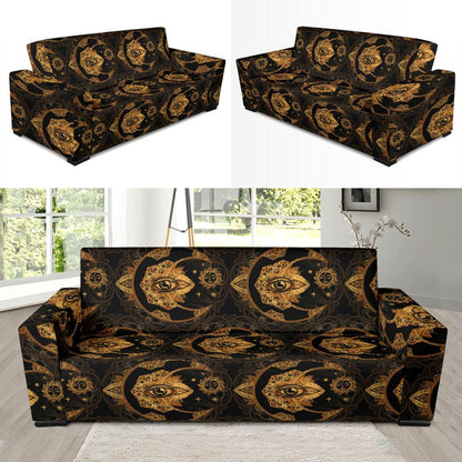 Sun Moon mandala Third eye Sofa Slipcover-JORJUNE.COM