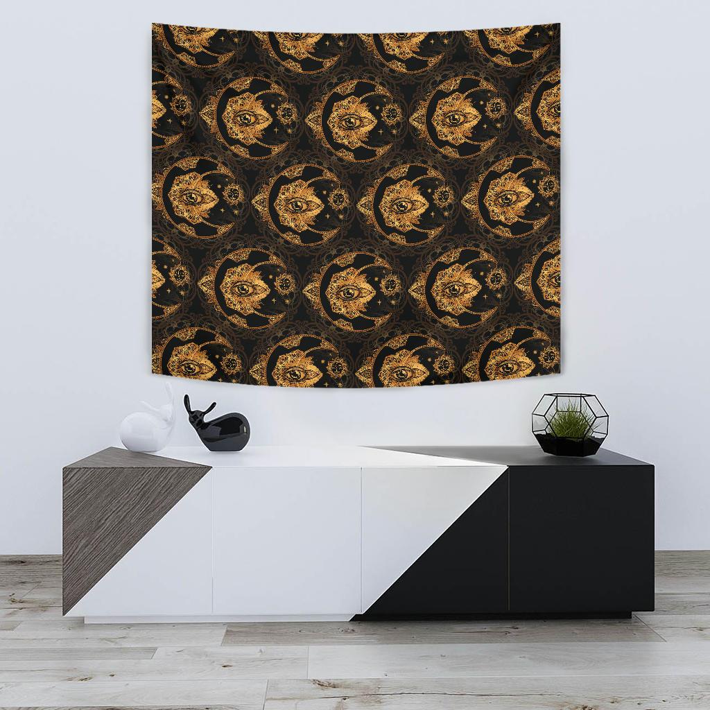 Sun Moon mandala Third eye Tapestry
