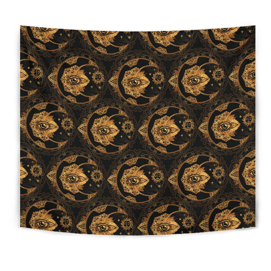 Sun Moon mandala Third eye Tapestry