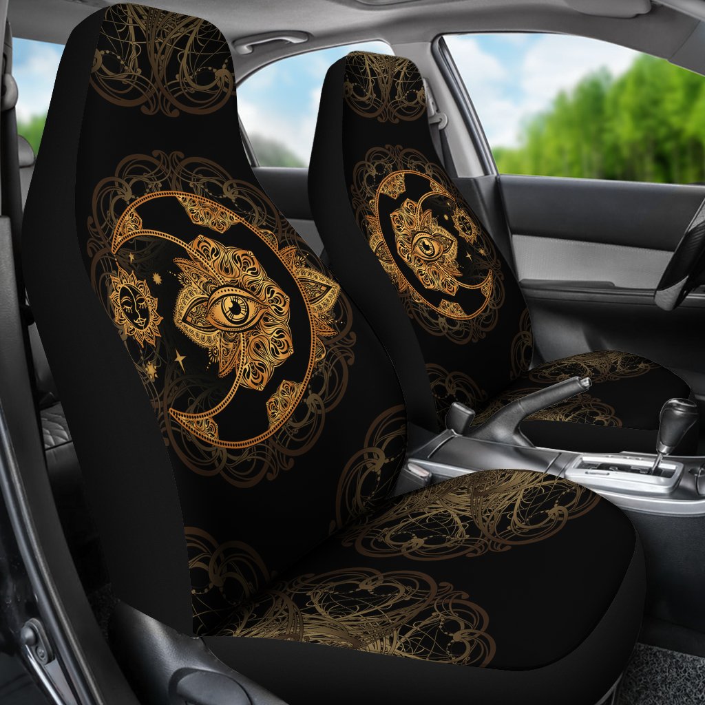 Sun Moon mandala Third Eye Universal Fit Car Seat Covers