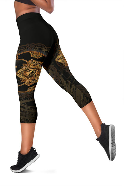 Sun Moon Mandala Third Eye Women Capris