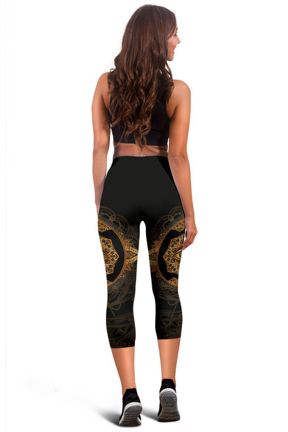 Sun Moon Mandala Third Eye Women Capris