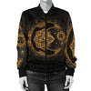 Sun Moon Mandala Third Eye Women Casual Bomber Jacket