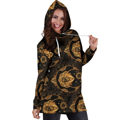 Sun Moon Mandala Third eye Women Hoodie Dress