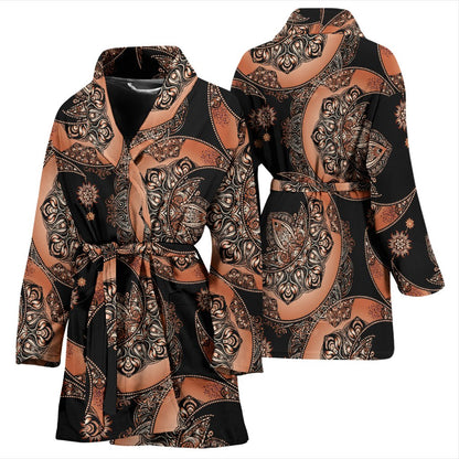 Sun Moon Mandala Women Bath Robe
