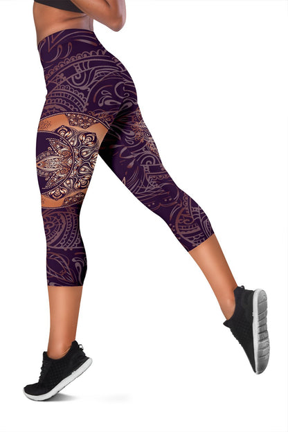 Sun Moon Mandala Women Capris
