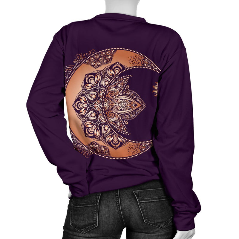 Sun Moon Mandala Women Crewneck Sweatshirt