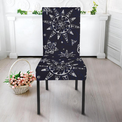Sun Moon Pattern Dining Chair Slipcover-JORJUNE.COM