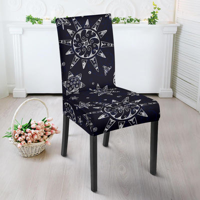 Sun Moon Pattern Dining Chair Slipcover-JORJUNE.COM