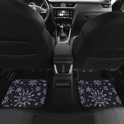 Sun Moon Pattern Front and Back Car Floor Mats