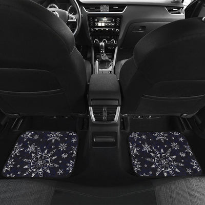 Sun Moon Pattern Front and Back Car Floor Mats