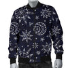 Sun Moon Pattern Men Casual Bomber Jacket